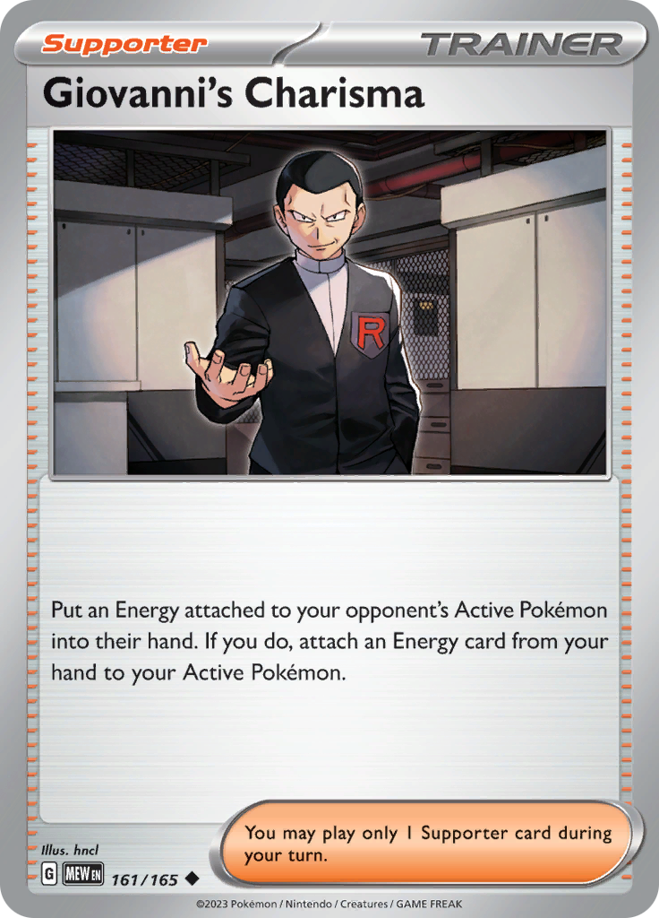 Giovanni's Charisma (161/165) [Scarlet & Violet 151] | Odin's Place