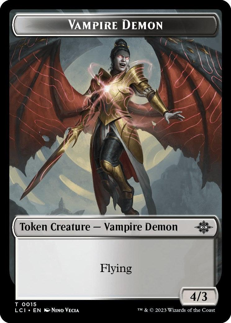 Vampire // Vampire Demon Double-Sided Token [The Lost Caverns of Ixalan Tokens] | Odin's Place