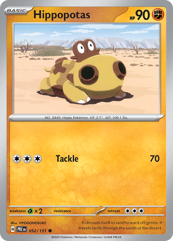 Hippopotas (052/131) (Master Ball Pattern) [Scarlet & Violet: Prismatic Evolutions] | Odin's Place