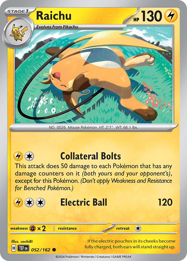 Raichu (052/162) [Scarlet & Violet: Temporal Forces] | Odin's Place