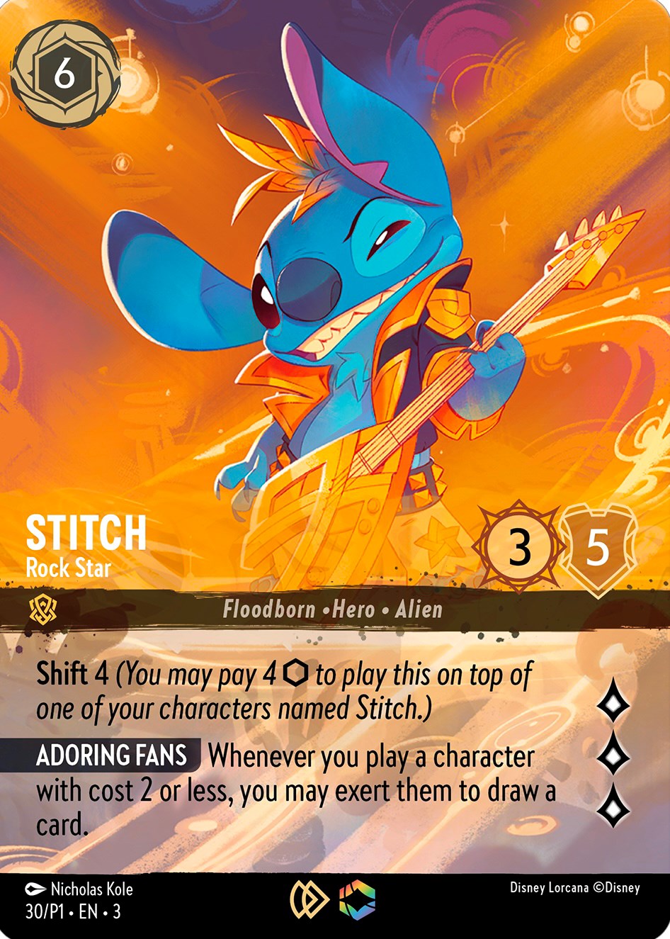 Stitch - Rock Star (Store Championship) (30) [Promo Cards] | Odin's Place