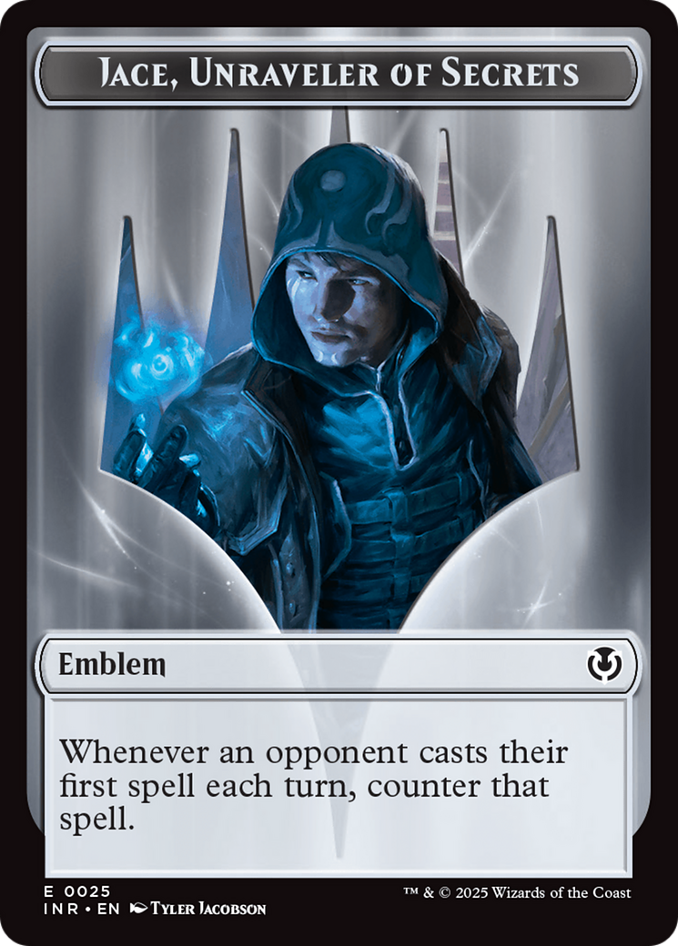Human Wizard // Emblem - Jace, Unraveler of Secrets Double-Sided Token [Innistrad Remastered Tokens] | Odin's Place