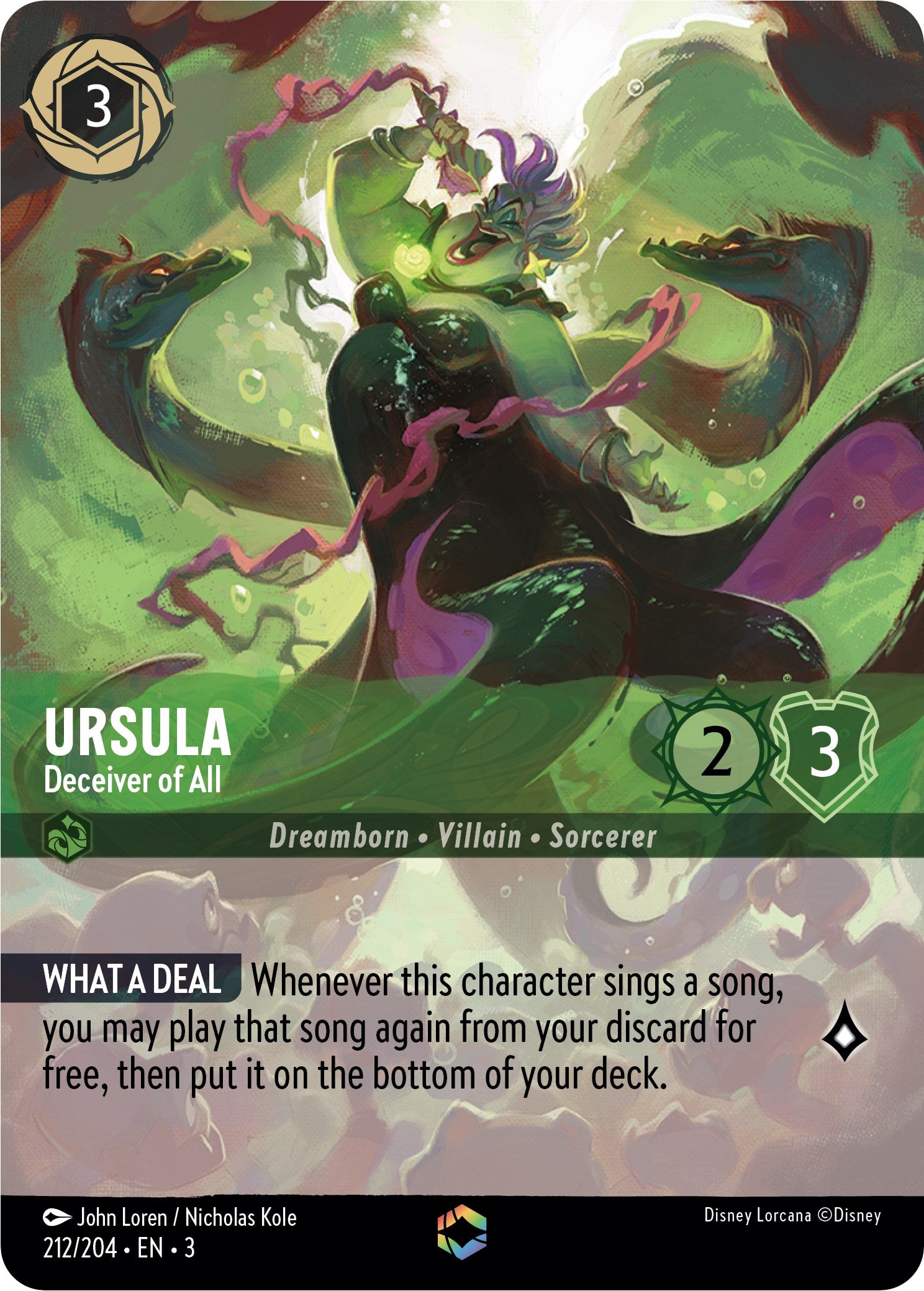 Ursula - Deceiver of All (Enchanted) (212/204) [Into the Inklands] | Odin's Place