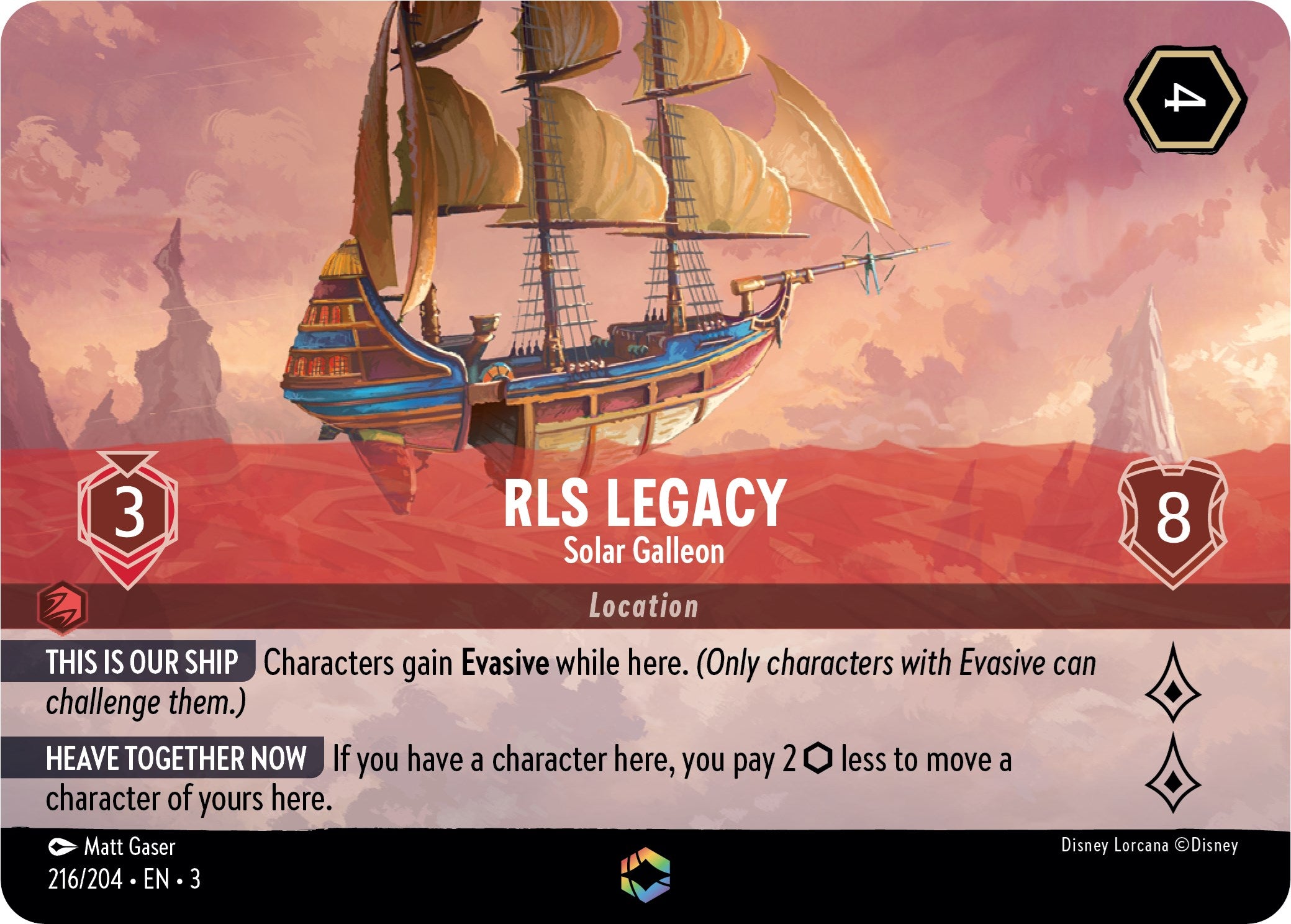 RLS Legacy - Solar Galleon (Enchanted) (216/204) [Into the Inklands] | Odin's Place
