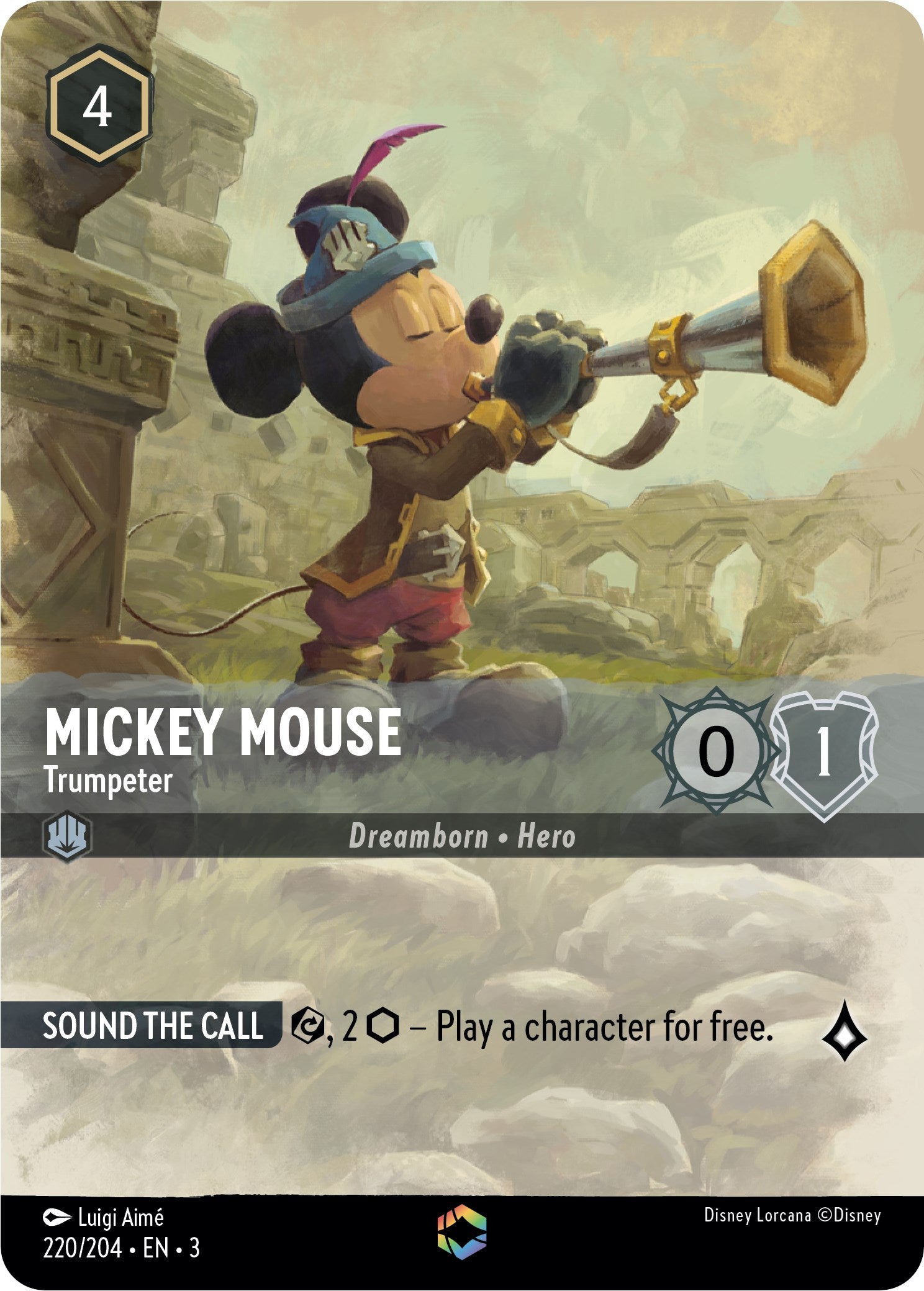 Mickey Mouse -Trumpeter (Enchanted) (220/204) [Into the Inklands] | Odin's Place