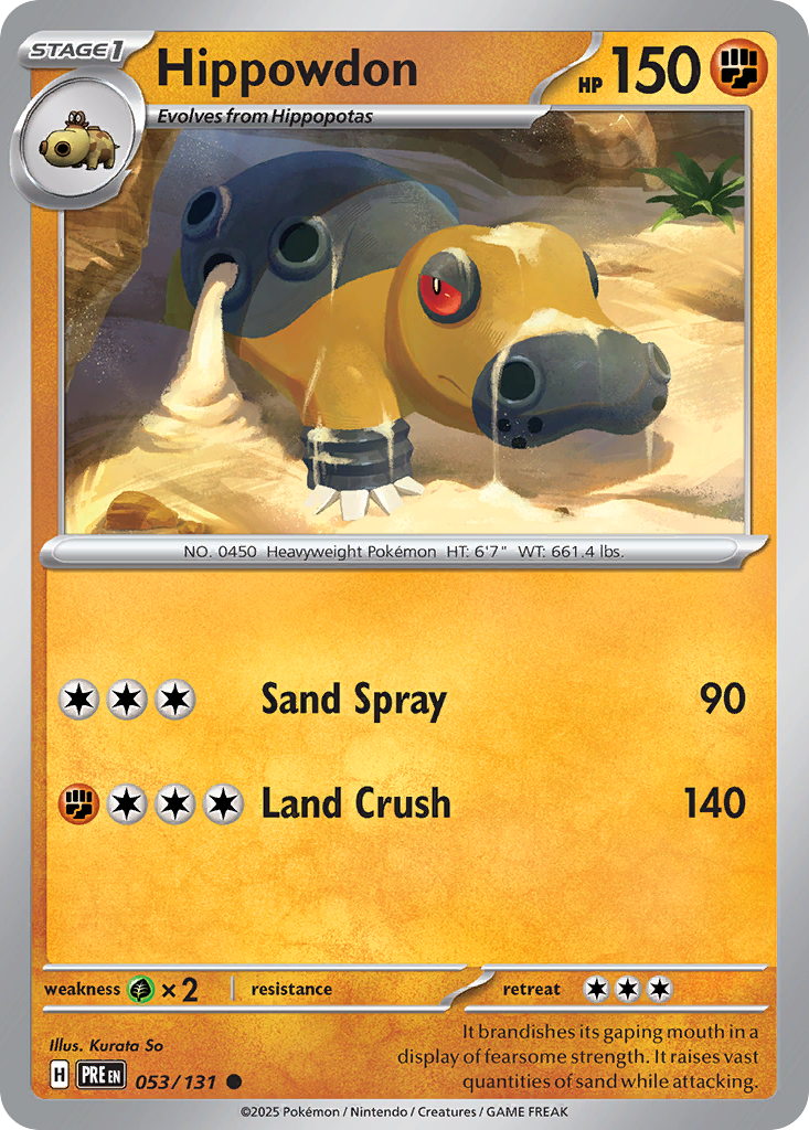 Hippowdon (053/131) (Master Ball Pattern) [Scarlet & Violet: Prismatic Evolutions] | Odin's Place