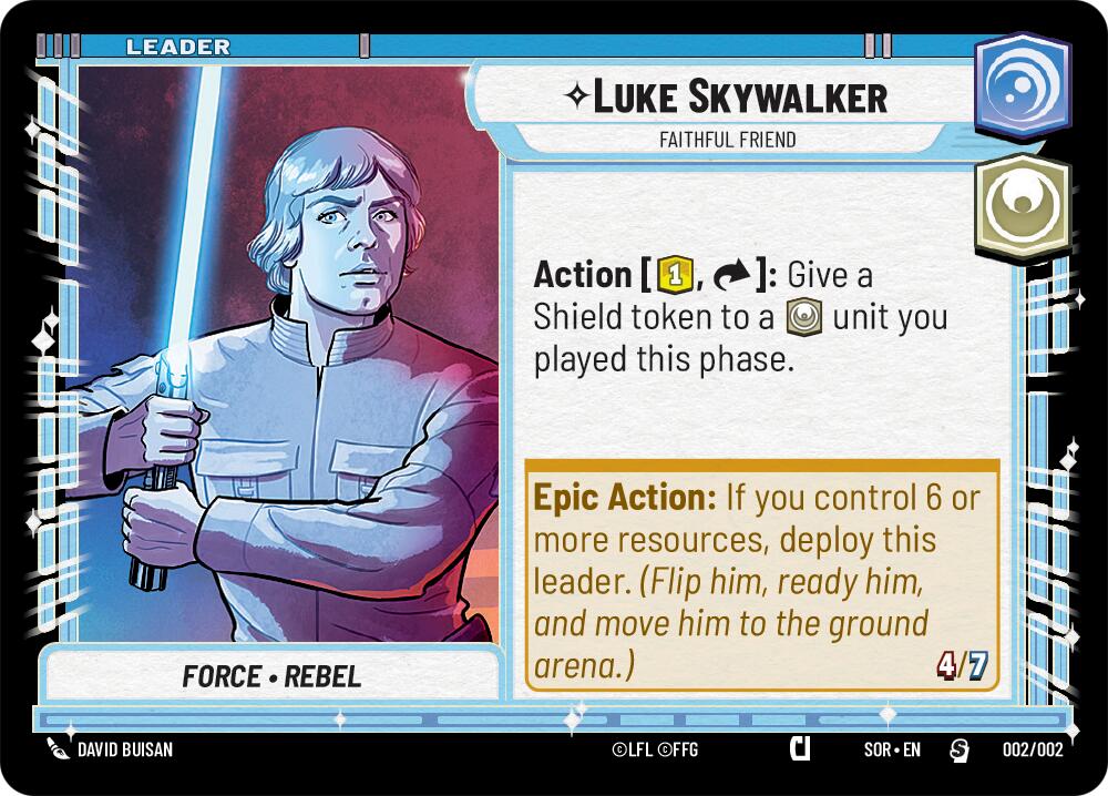 Luke Skywalker - Faithful Friend (002/002) (Prerelease Promo) (002/002) [Spark of Rebellion Promos] | Odin's Place