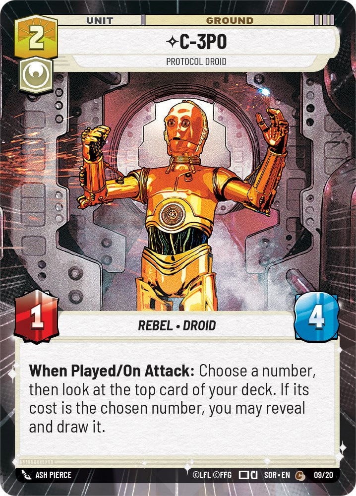 C-3PO - Protocol Droid (Hyperspace) (9/20) [Spark of Rebellion: Weekly Play] | Odin's Place