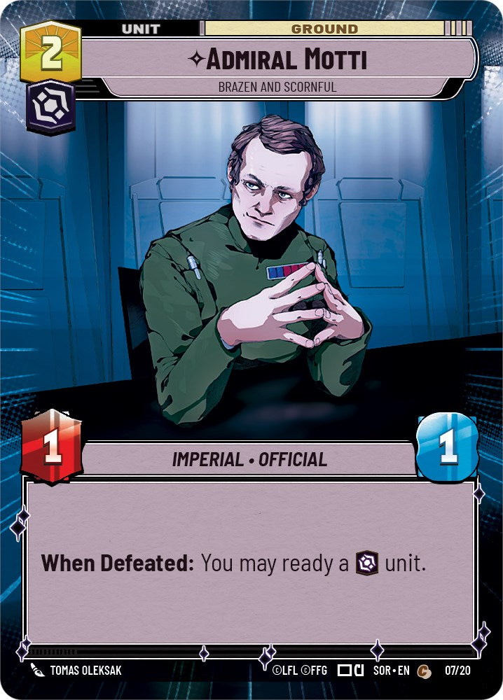 Admiral Motti - Brazen and Scornful (Hyperspace) (7/20) [Spark of Rebellion: Weekly Play] | Odin's Place