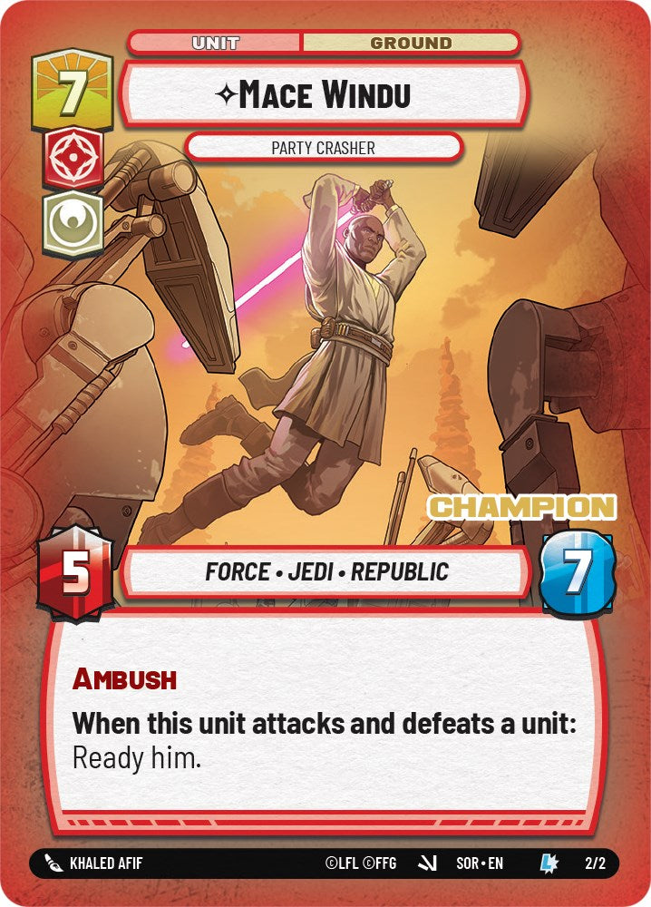 Mace Windu - Party Crasher (2/2) (Champion) (2/2) [Store Showdown Promos] | Odin's Place