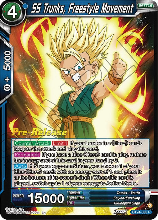 SS Trunks, Freestyle Movement (BT24-035) [Beyond Generations Prerelease Promos] | Odin's Place