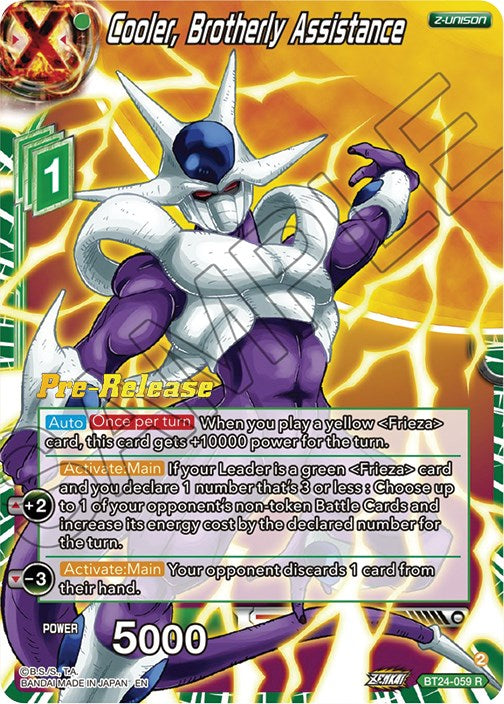 Cooler, Brotherly Assistance (BT24-059) [Beyond Generations Prerelease Promos] | Odin's Place