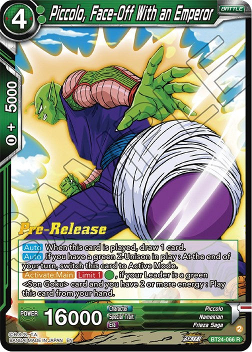 Piccolo, Face-Off With an Emperor (BT24-066) [Beyond Generations Prerelease Promos] | Odin's Place