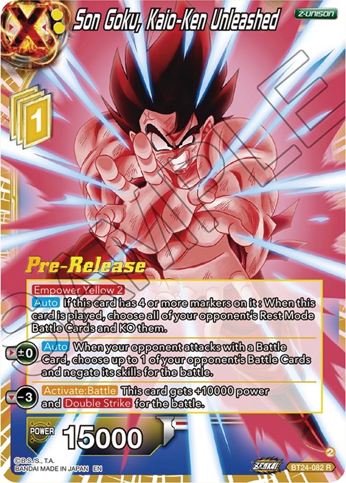 Son Goku, Kaio-Ken Unleashed (BT24-082) [Beyond Generations Prerelease Promos] | Odin's Place