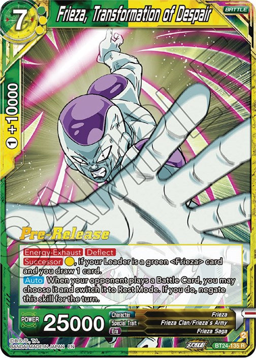 Frieza, Transformation of Despair (BT24-135) [Beyond Generations Prerelease Promos] | Odin's Place