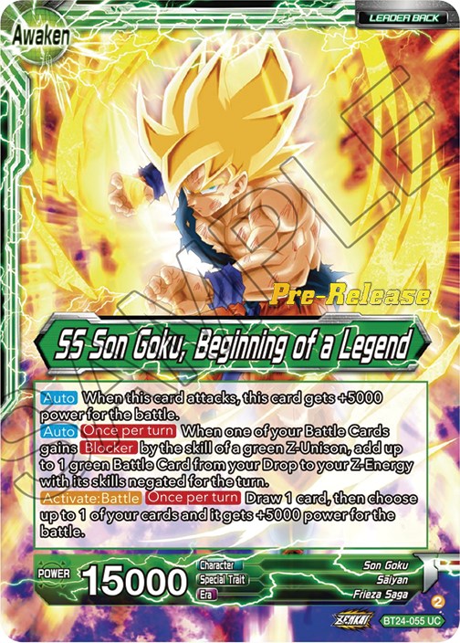 Son Goku // SS Son Goku, Beginning of a Legend (BT24-055) [Beyond Generations Prerelease Promos] | Odin's Place