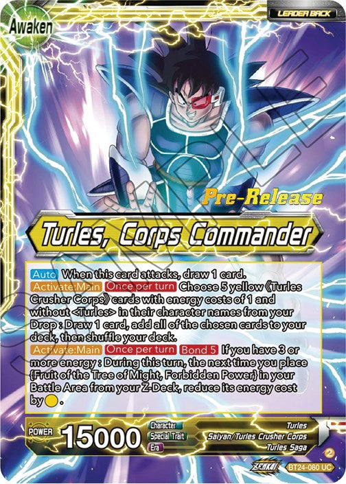 Turles // Turles, Corps Commander (BT24-080) [Beyond Generations Prerelease Promos] | Odin's Place