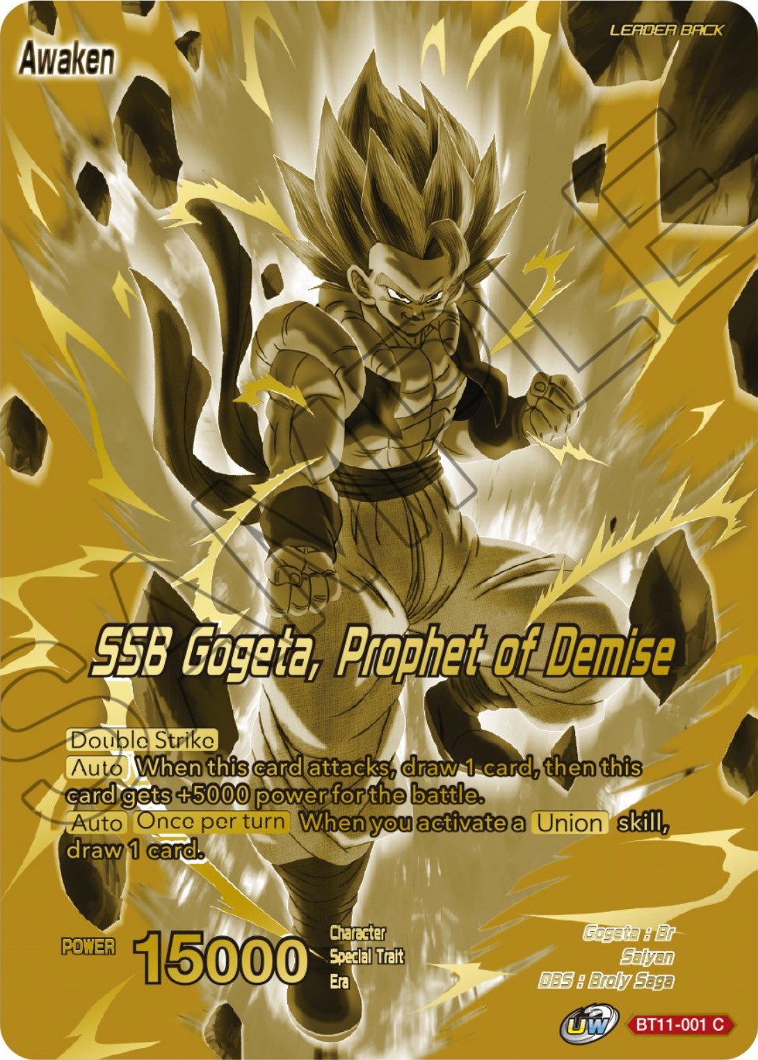 Gogeta // SSB Gogeta, Prophet of Demise (Championship Golden Card 2024 Vol.1) (BT11-001) [Tournament Promotion Cards] | Odin's Place