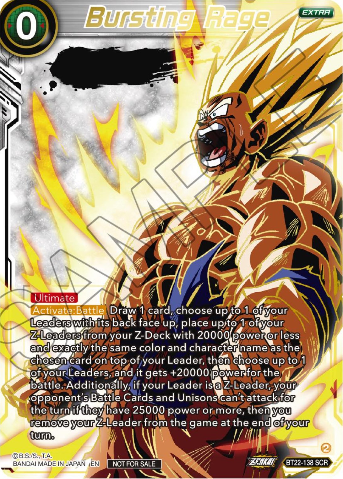Bursting Rage (Serial Numbered) (BT22-138) [Tournament Promotion Cards] | Odin's Place