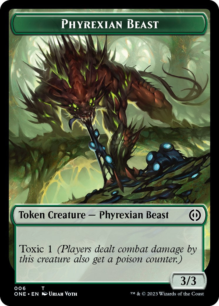 Phyrexian Mite (012) // Phyrexian Beast Double-Sided Token [Phyrexia: All Will Be One Tokens] | Odin's Place