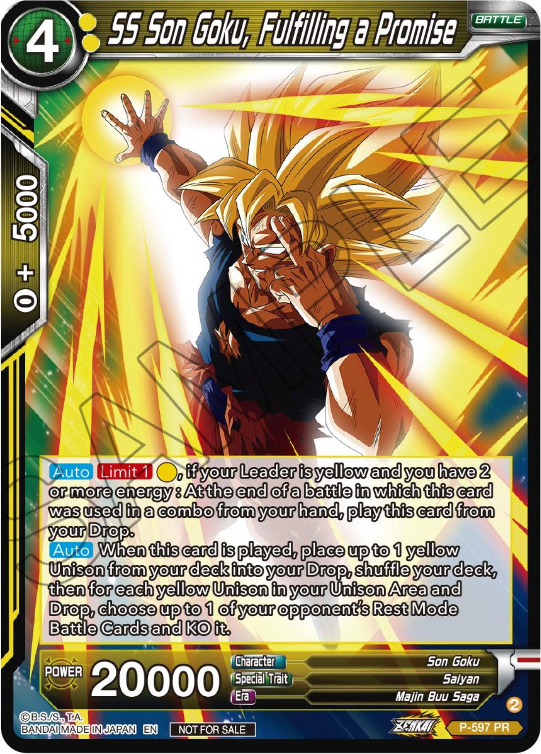 SS Son Goku, Fulfilling a Promise (Deluxe Pack 2024 Vol.1) (P-597) [Promotion Cards] | Odin's Place
