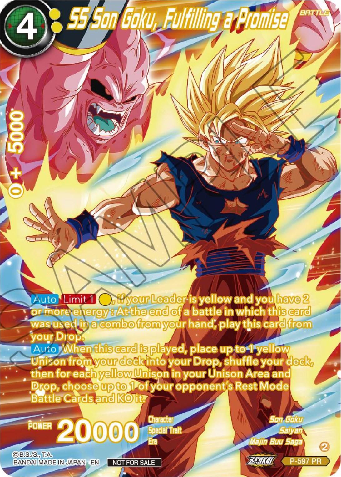 SS Son Goku, Fulfilling a Promise (Alternate Art) (Deluxe Pack 2024 Vol.1) (P-597) [Promotion Cards] | Odin's Place