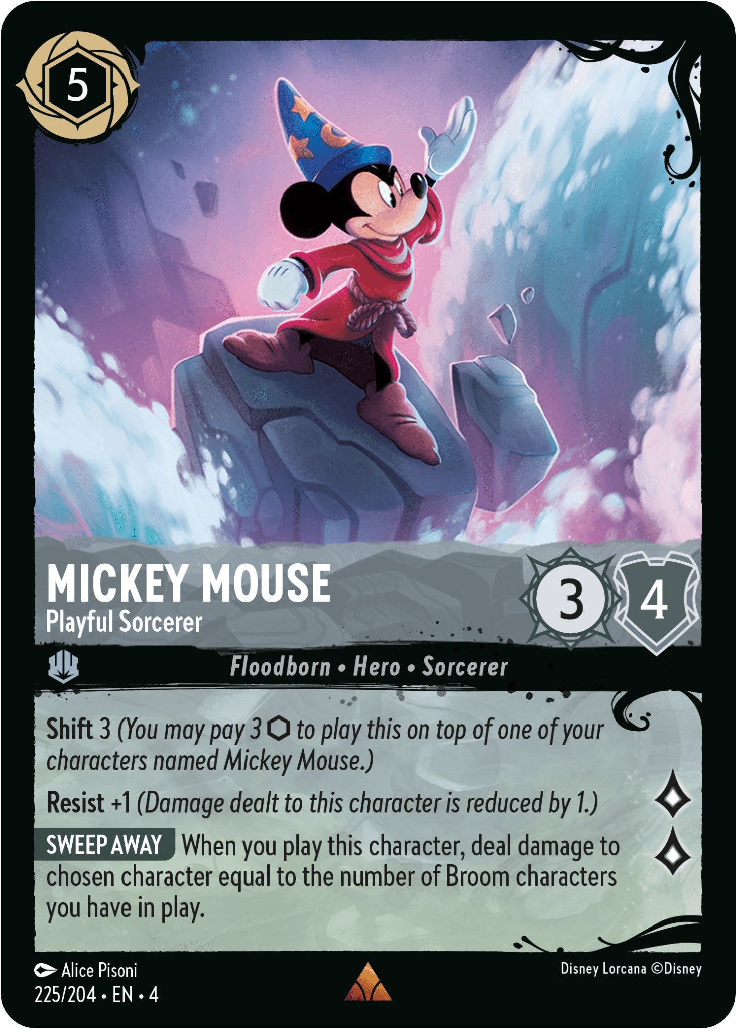 Mickey Mouse - Playful Sorcerer (225/204) (225/204) [Illumineer's Quest: Deep Trouble] | Odin's Place