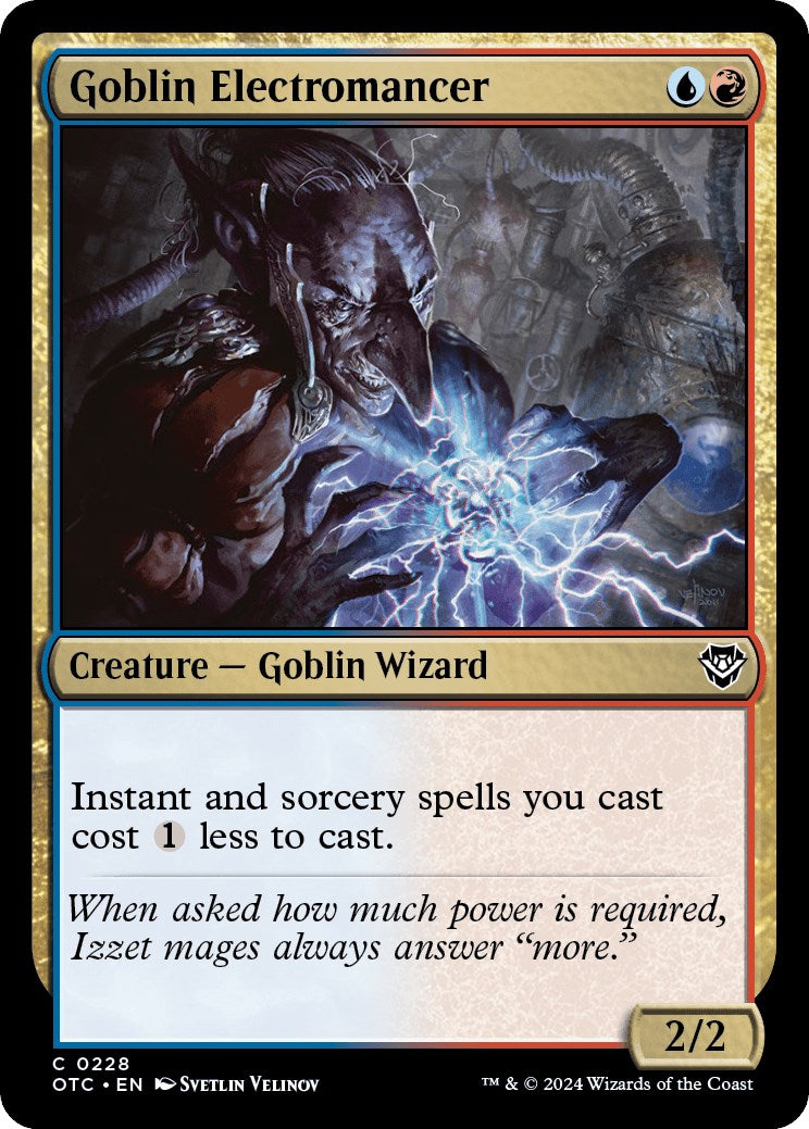 Goblin Electromancer [Outlaws of Thunder Junction Commander] | Odin's Place