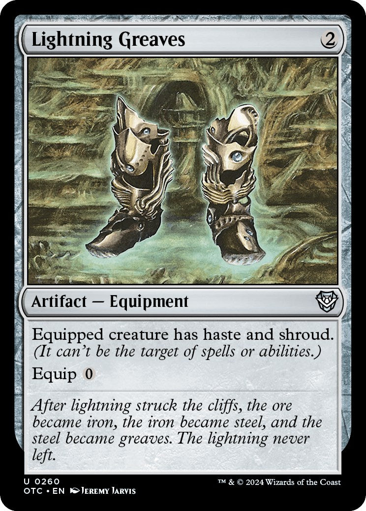 Lightning Greaves [Outlaws of Thunder Junction Commander] | Odin's Place