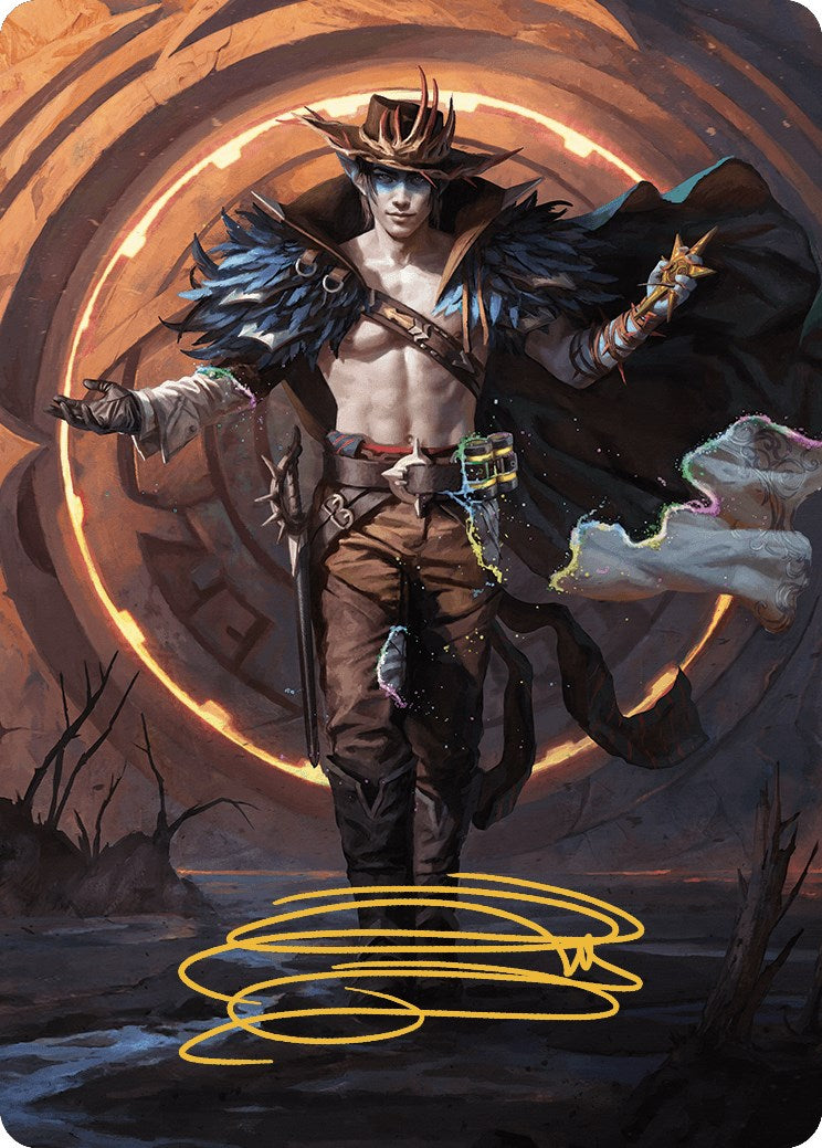 Oko, the Ringleader Art Card (29/54) (Gold-Stamped Signature) [Outlaws of Thunder Junction Art Series] | Odin's Place