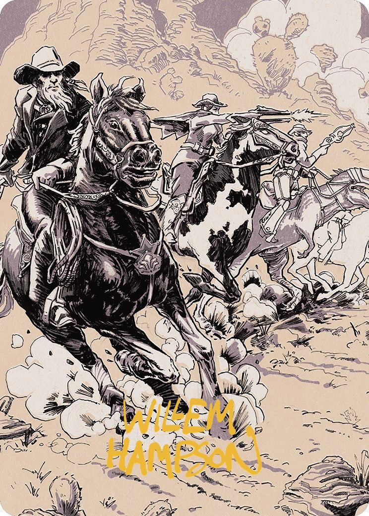 Overwhelming Forces Art Card (Gold-Stamped Signature) [Outlaws of Thunder Junction Art Series] | Odin's Place