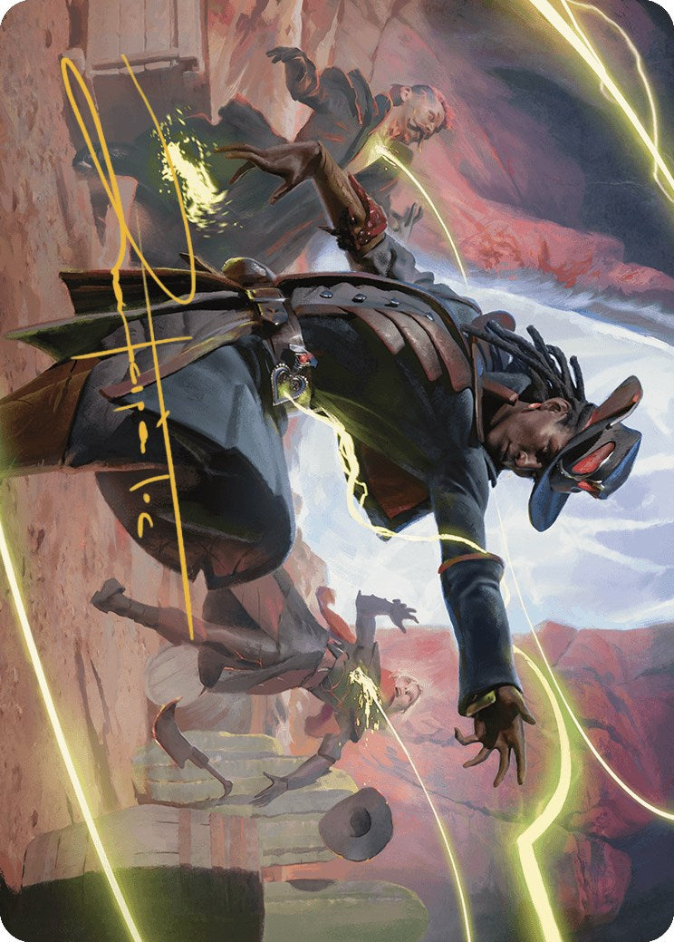 Lilah, Undefeated Slickshot Art Card (Gold-Stamped Signature) [Outlaws of Thunder Junction Art Series] | Odin's Place