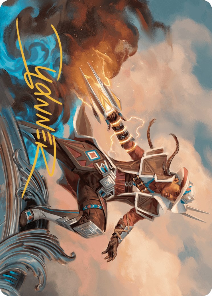 Annie Flash, the Veteran Art Card (Gold-Stamped Signature) [Outlaws of Thunder Junction Art Series] | Odin's Place
