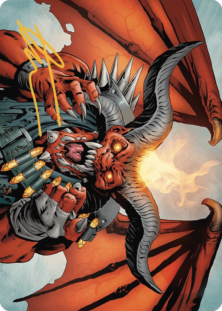 Rakdos, the Muscle Art Card (Gold-Stamped Signature) [Outlaws of Thunder Junction Art Series] | Odin's Place