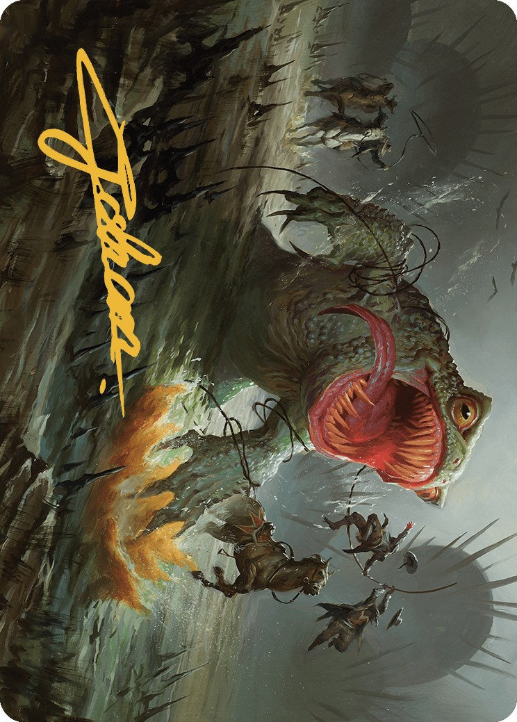 The Gitrog, Ravenous Ride Art Card (Gold-Stamped Signature) [Outlaws of Thunder Junction Art Series] | Odin's Place