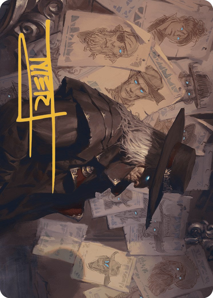 Lazav, Familiar Stranger Art Card (Gold-Stamped Signature) [Outlaws of Thunder Junction Art Series] | Odin's Place