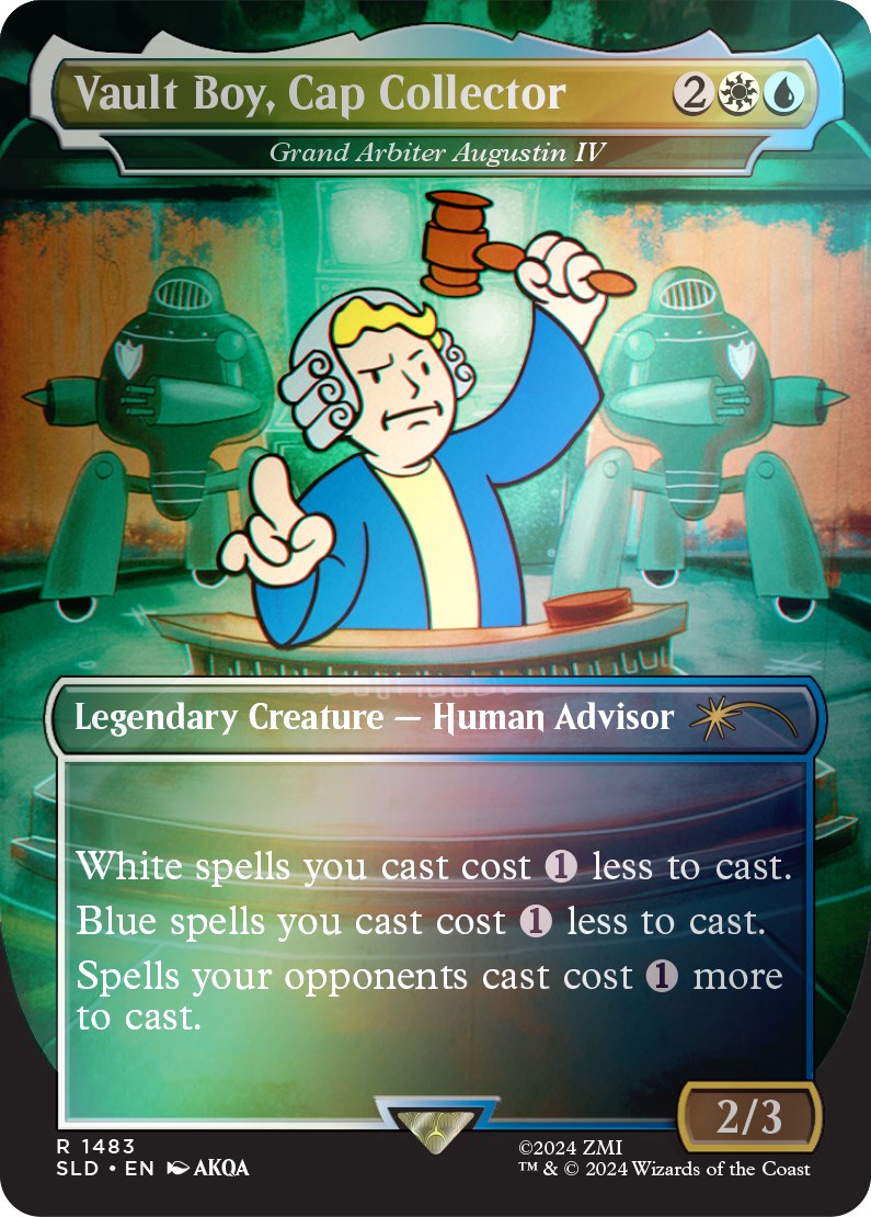 Vault Boy, Cap Collector - Grand Arbiter Augustin IV (Rainbow Foil) [Secret Lair Drop Series] | Odin's Place