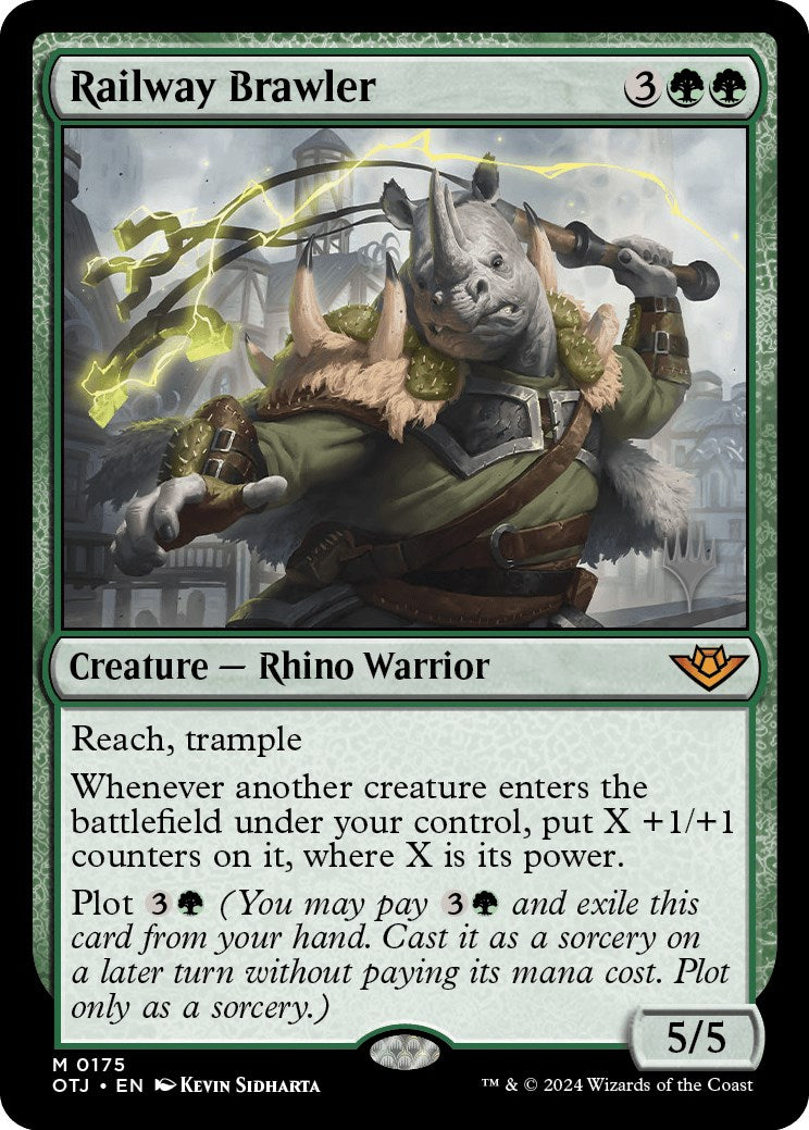 Railway Brawler (Promo Pack) [Outlaws of Thunder Junction Promos] | Odin's Place