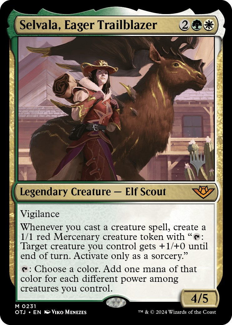 Selvala, Eager Trailblazer (Promo Pack) [Outlaws of Thunder Junction Promos] | Odin's Place