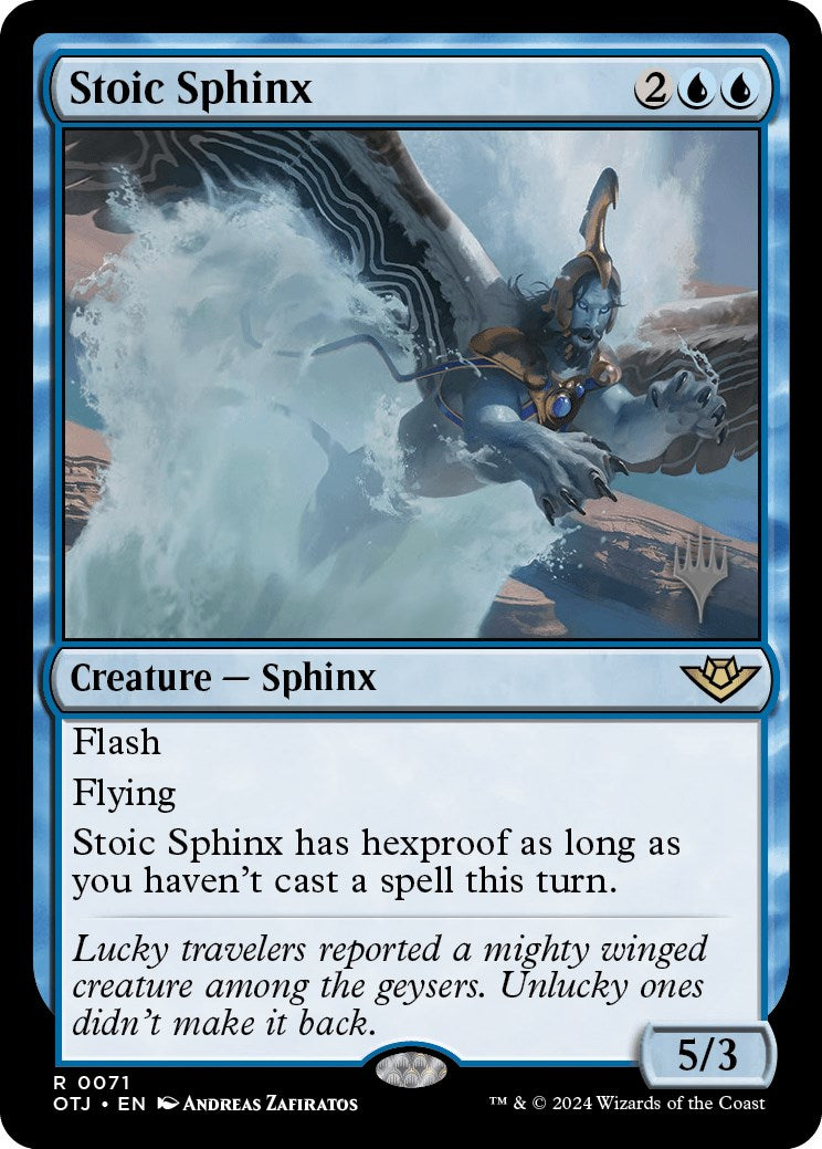 Stoic Sphinx (Promo Pack) [Outlaws of Thunder Junction Promos] | Odin's Place