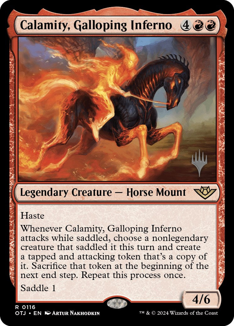 Calamity, Galloping Inferno (Promo Pack) [Outlaws of Thunder Junction Promos] | Odin's Place