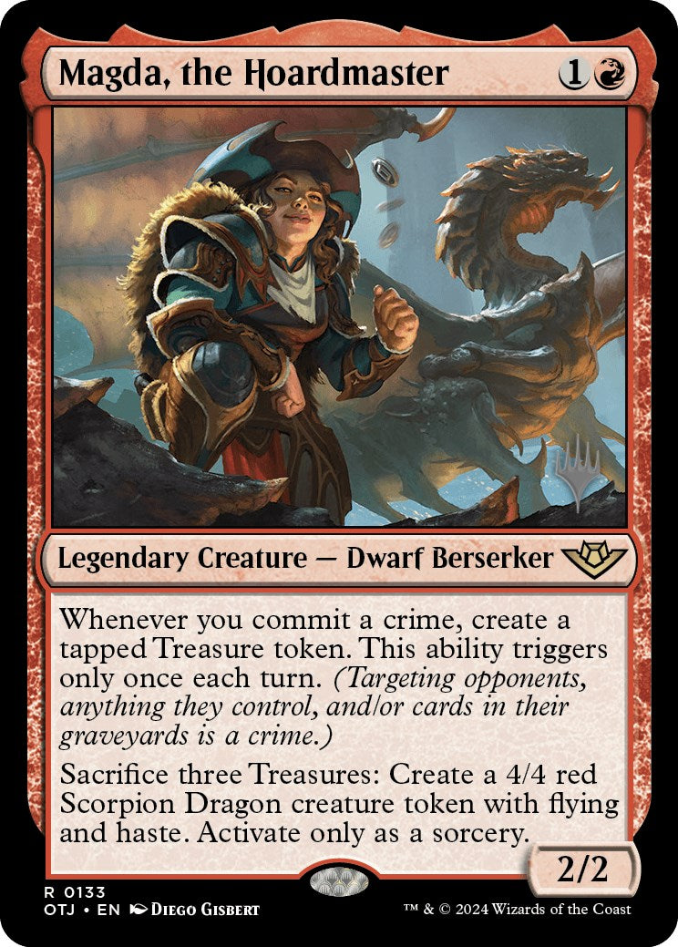 Magda, the Hoardmaster (Promo Pack) [Outlaws of Thunder Junction Promos] | Odin's Place
