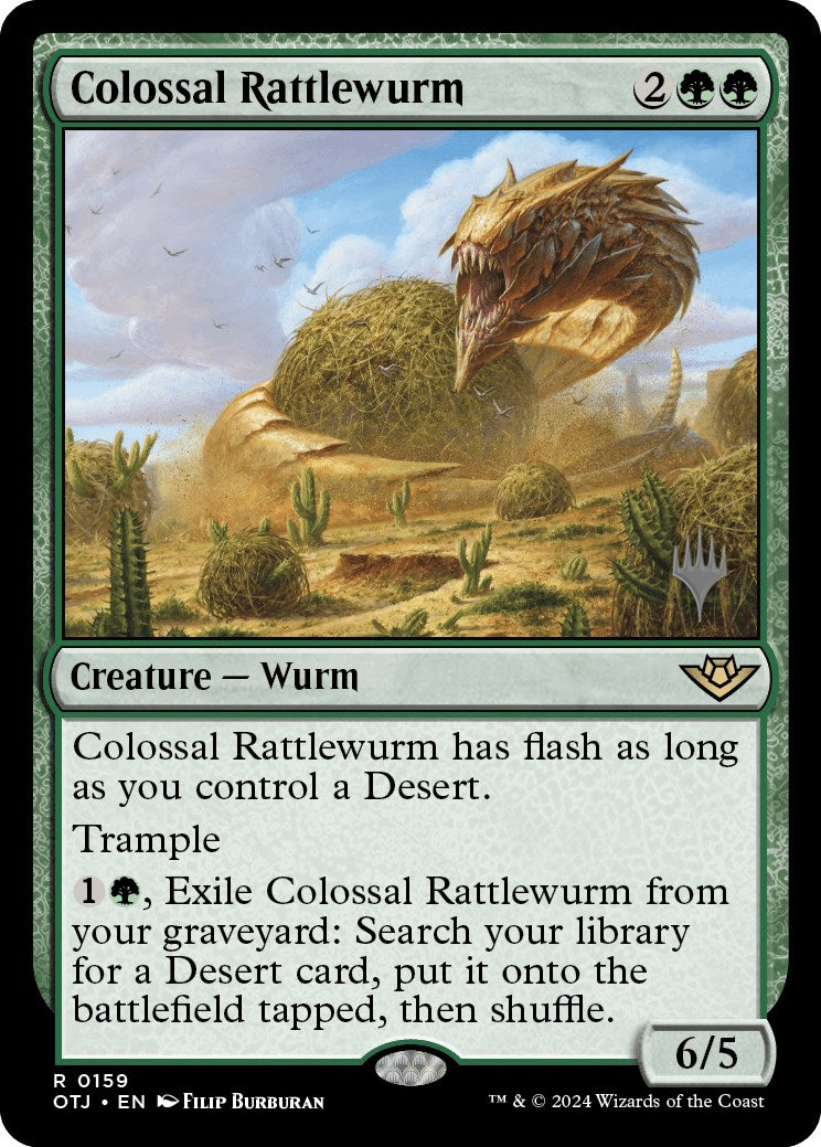 Colossal Rattlewurm (Promo Pack) [Outlaws of Thunder Junction Promos] | Odin's Place