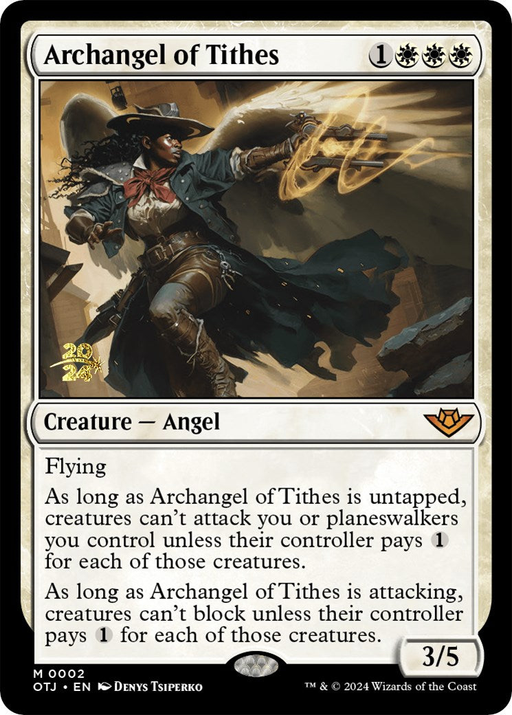 Archangel of Tithes [Outlaws of Thunder Junction Prerelease Promos] | Odin's Place