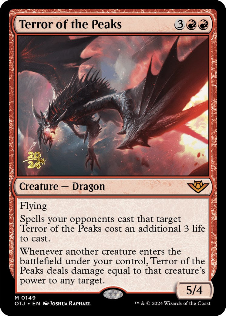 Terror of the Peaks (OTJ) [Outlaws of Thunder Junction Prerelease Promos] | Odin's Place