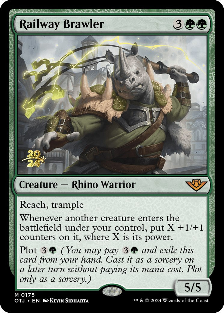 Railway Brawler [Outlaws of Thunder Junction Prerelease Promos] | Odin's Place
