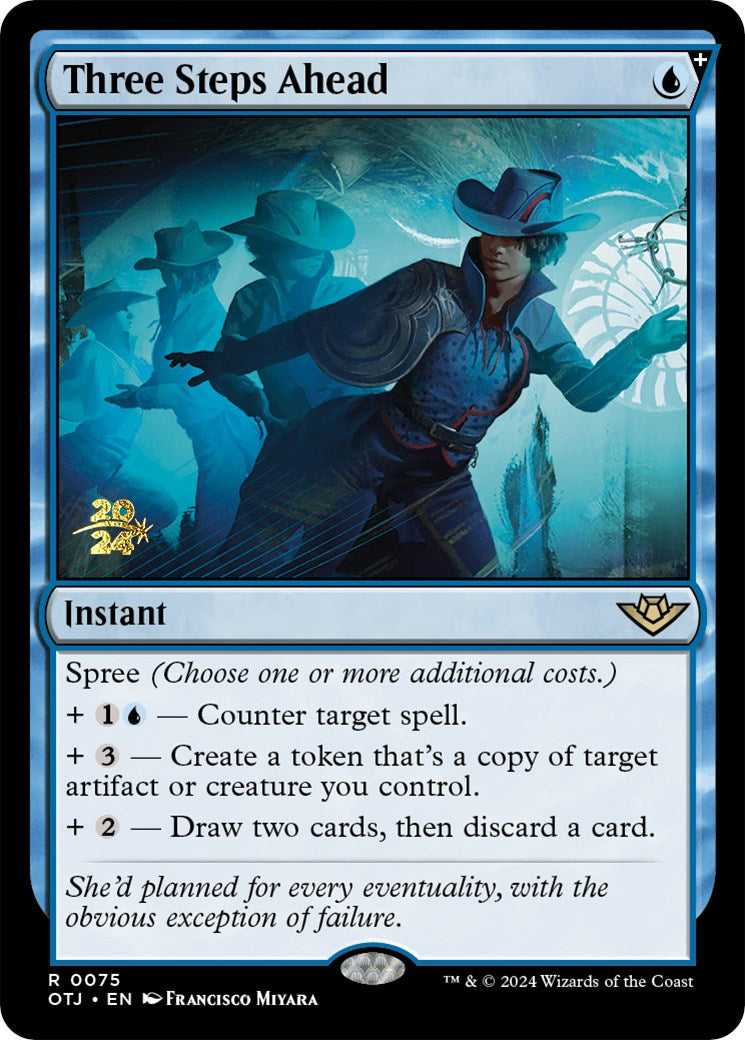 Three Steps Ahead [Outlaws of Thunder Junction Prerelease Promos] | Odin's Place
