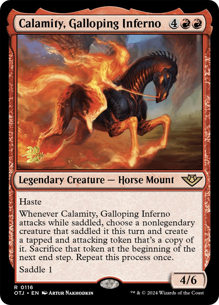 Calamity, Galloping Inferno [Outlaws of Thunder Junction Prerelease Promos] | Odin's Place