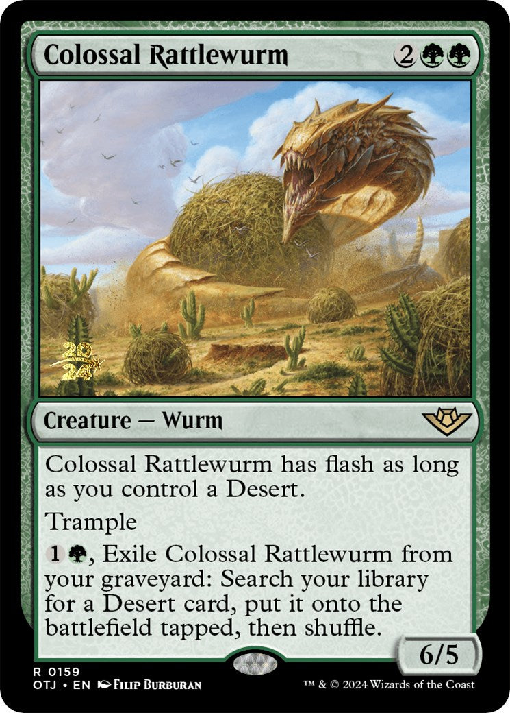 Colossal Rattlewurm [Outlaws of Thunder Junction Prerelease Promos] | Odin's Place