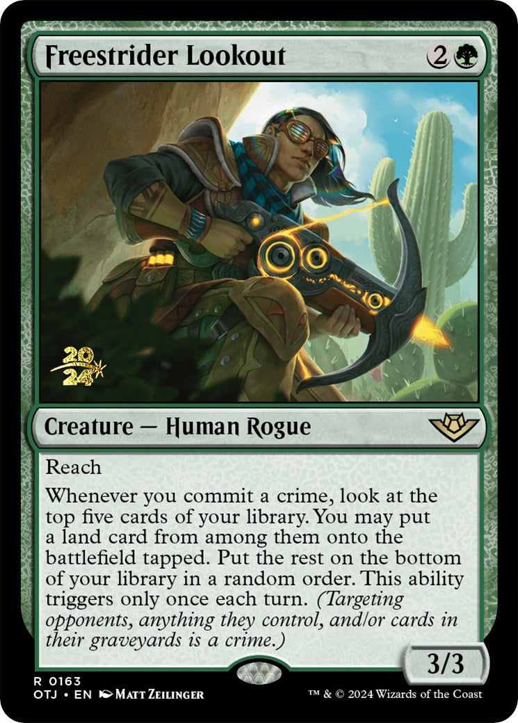 Freestrider Lookout [Outlaws of Thunder Junction Prerelease Promos] | Odin's Place